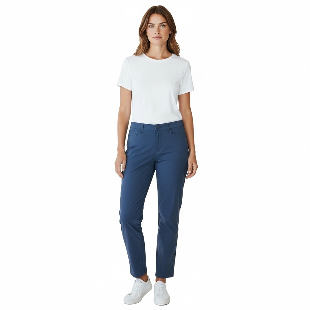 Tilley - Gray/Blue Tech Pant w Roll up Hem - 14